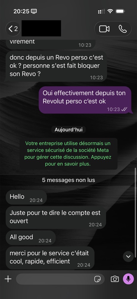 Client : compte ouvert, service rapide et efficace